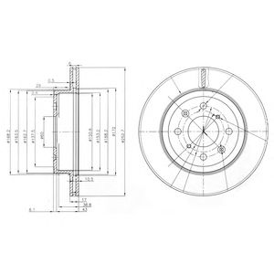 DELPHI bg3884 -  Тормозной диск