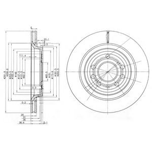 DELPHI bg3886 -  Тормозной диск