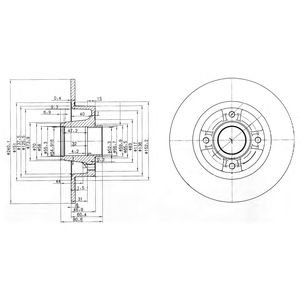 DELPHI bg3888 -  Тормозной диск