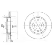 DELPHI bg3893c -  Диск тормозной вентилируемый