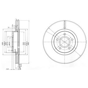 DELPHI bg3895 -  Тормозной диск