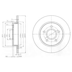 DELPHI bg3896 -  Тормозной диск