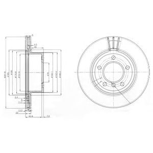 DELPHI bg3900 -  Тормозной диск