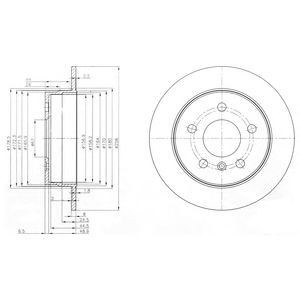 DELPHI bg3910c -  Тормозной диск