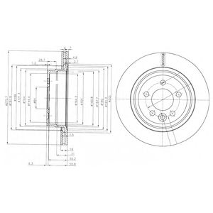 DELPHI bg3919 -  Тормозной диск