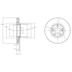 DELPHI bg3924 -  Тормозной диск
