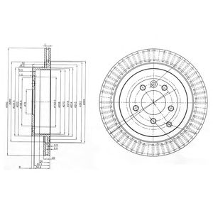 DELPHI bg3925 -  Тормозной диск