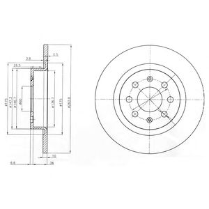 DELPHI bg3945 -  Тормозной диск
