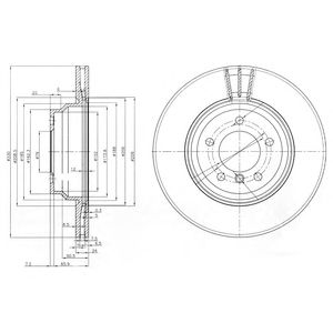 DELPHI bg3959 -  Тормозной диск