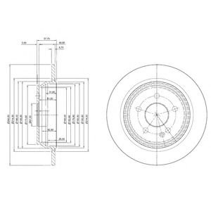 DELPHI bg3969 -  Тормозной диск