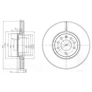 DELPHI bg3973 -  Тормозной диск
