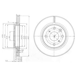 DELPHI bg3976 -  Тормозной диск