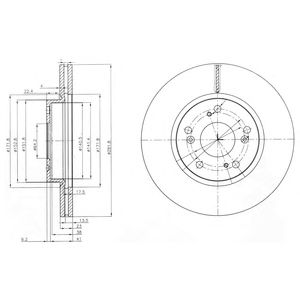 DELPHI bg3980 -  Тормозной диск