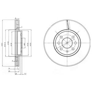 DELPHI bg3989 -  Тормозной диск