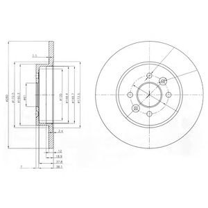 DELPHI bg3992 -  Тормозной диск