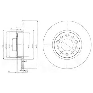 DELPHI bg3994 -  Тормозной диск