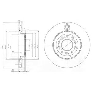 DELPHI bg3995 -  Тормозной диск