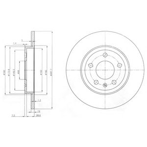 DELPHI bg3996 -  Тормозной диск