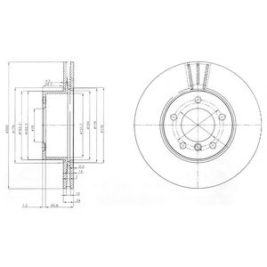 DELPHI bg3998 -  Тормозной диск