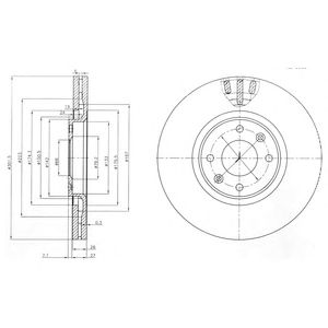 DELPHI bg4002 -  Тормозной диск