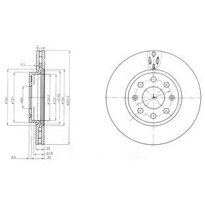 DELPHI bg4004 -  Тормозной диск