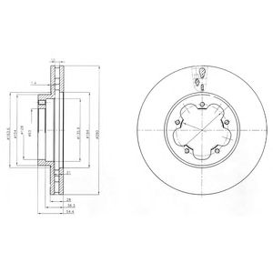 DELPHI bg4007 -  Тормозной диск