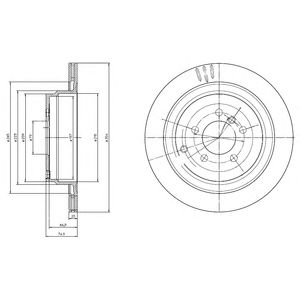 DELPHI bg4021 -  Тормозной диск