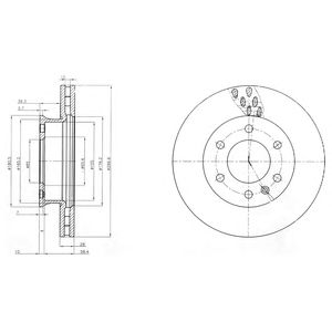 DELPHI bg4032 -  Тормозной диск