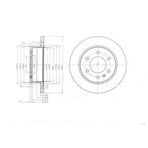 DELPHI bg4033 -  Тормозной диск