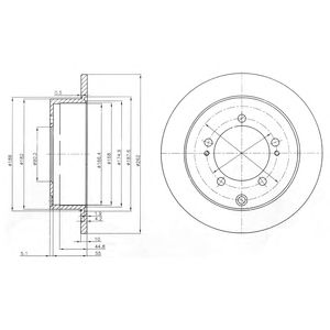 DELPHI bg4037 -  Тормозной диск