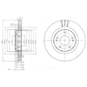 DELPHI bg4038 -  Тормозной диск