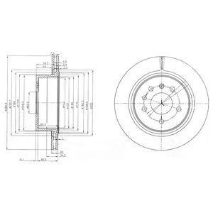 DELPHI bg4043 -  Тормозной диск