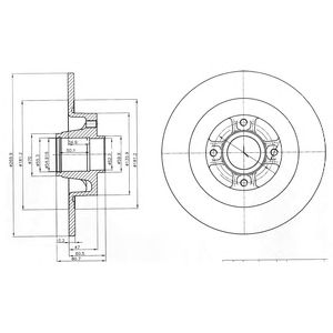 DELPHI bg4044 -  Тормозной диск
