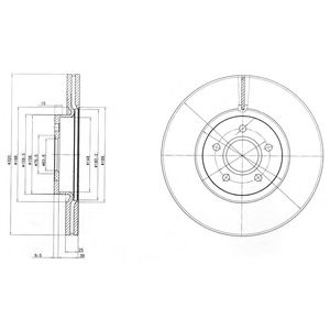 DELPHI bg4056 -  Тормозной диск
