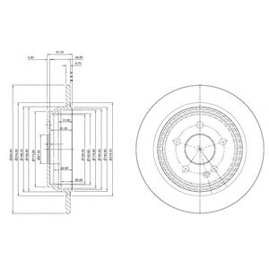 DELPHI bg4063 -  Тормозной диск