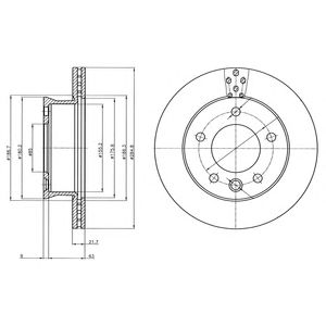 DELPHI bg4067 -  Тормозной диск