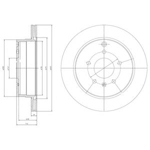 DELPHI bg4069 -  Тормозной диск