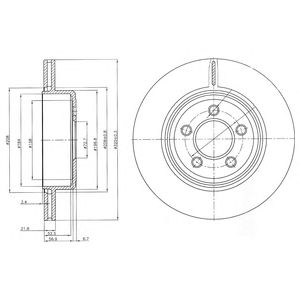 DELPHI bg4073 -  Тормозной диск