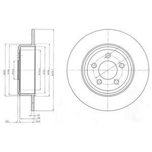DELPHI bg4074 -  Тормозной диск
