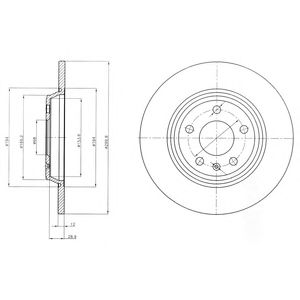 DELPHI bg4081 -  Тормозной диск