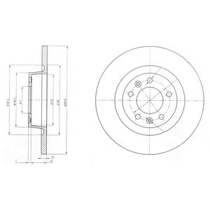 DELPHI bg4085 -  Тормозной диск