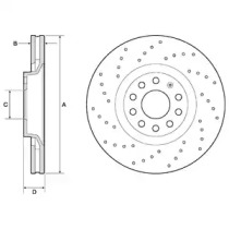 DELPHI bg4086 -  Тормозной диск