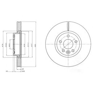 DELPHI bg4094 -  Тормозной диск
