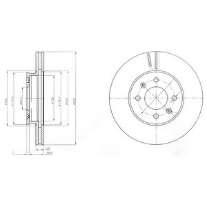 DELPHI bg4096 -  Тормозной диск