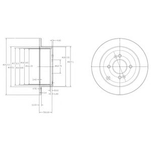 DELPHI bg4097 -  Тормозной диск