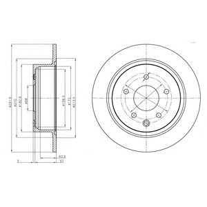 DELPHI bg4108 -  Тормозной диск