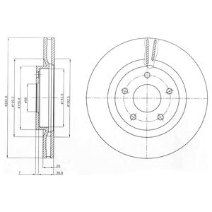 DELPHI bg4109c -  Диск тормозной вентилируемый