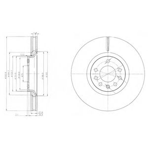 DELPHI bg4110 -  Тормозной диск