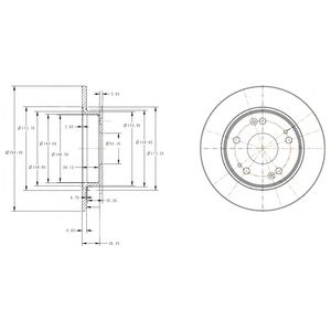 DELPHI bg4118 -  Тормозной диск