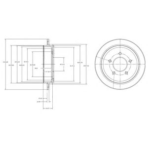 DELPHI bg4121 -  Тормозной диск